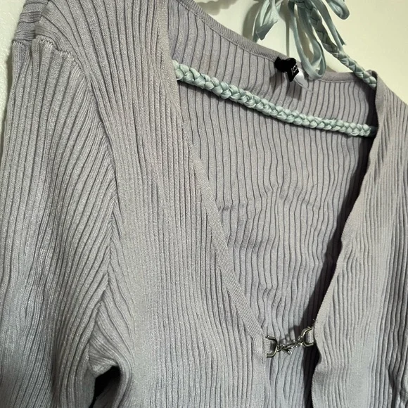H&M Ribbed Lavender Cardigan - Picture 4 of 7